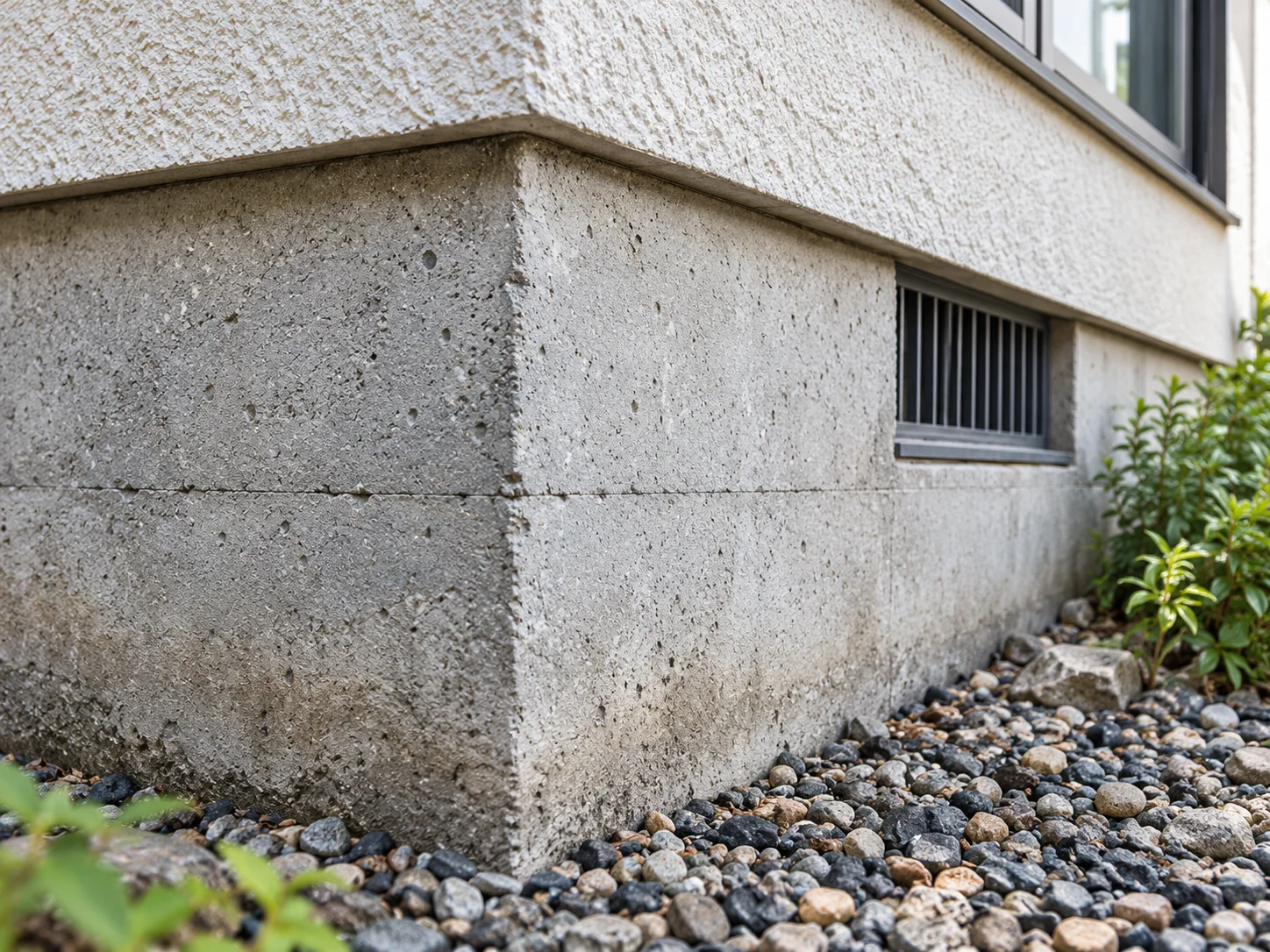 換気口のある戸建てのコンクリート基礎のイメージ